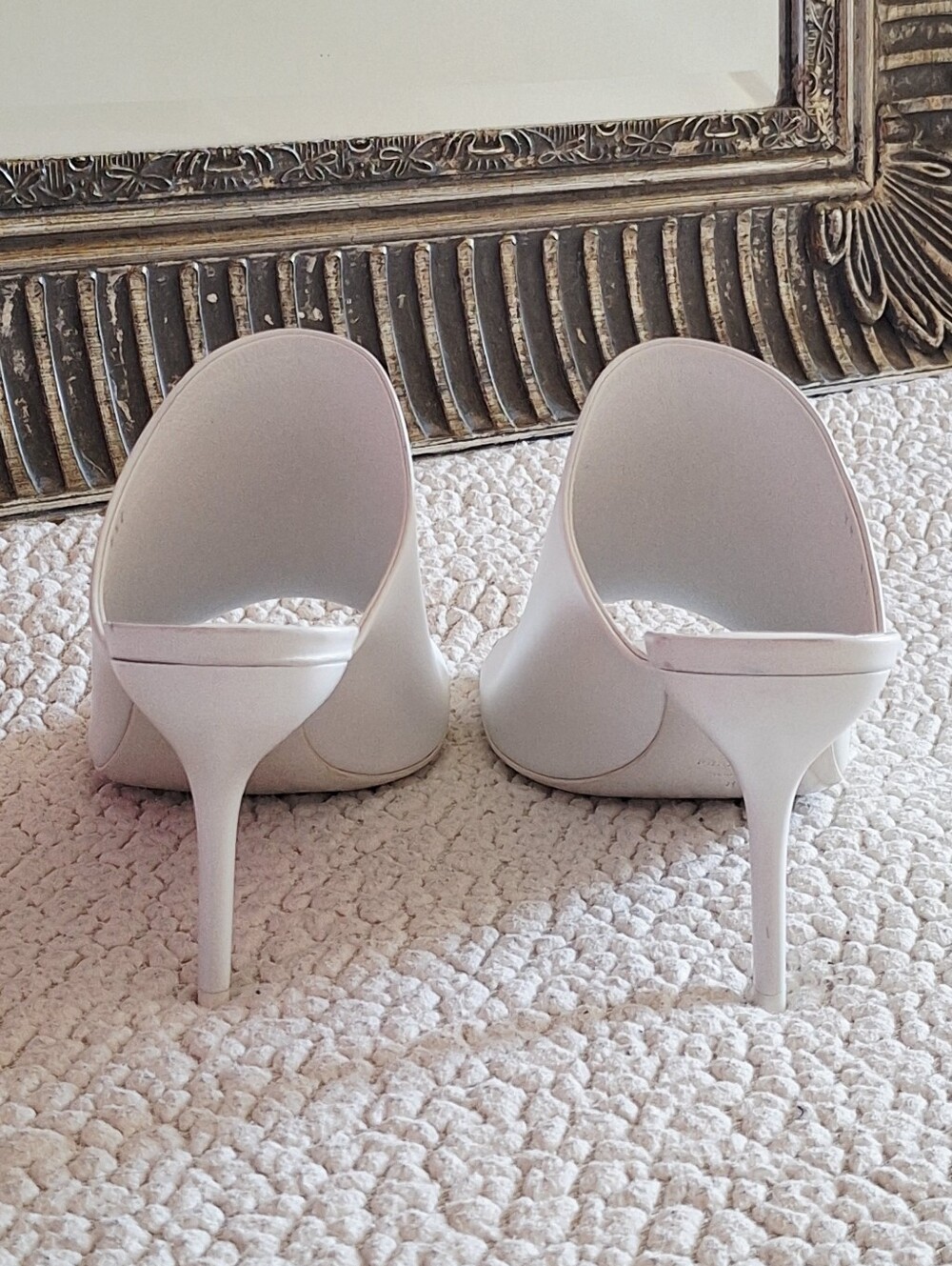 FERRAGAMO Era Leather Slide Sandals Mules White Women's US 8.5 Org $1,090 - Picture 9 of 16